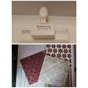 Martha Stewart Christmas snowflakes edge punch & 6x6 recollection paper